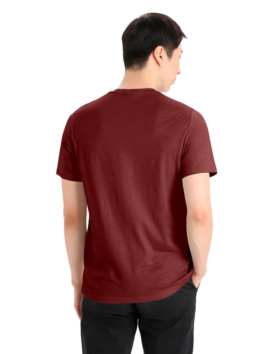 Icebreaker Merino Tech Lite II Rövid Sleeve Tee Férfi Póló Piros | HU 1163VRWD